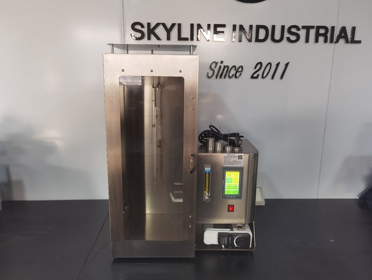 Pionowy tester spalania z dyszą 11 mm SL-FL76 (16CFR1615/1616) do testowania DZIECIĘCEJ PASJI